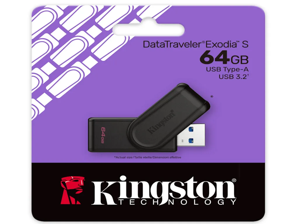 Kingston USB memorija KINGSTON DTXS/64GB/64GB/DataTraveler Exodia S/3.2/crna Slika 3